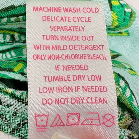 Lilly Pulitzer Green Floral Blouse, xxl - Picture 8 of 8